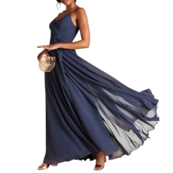 Birdy Grey Kaia Dress Chiffon Bridesmaid Prom Formal -Slate Blue -Size XXL - NWT - Picture 5 of 12